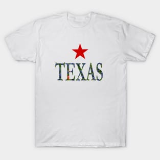 Texas Bluebonnets Word Art - LoneStar State Flowers T-Shirt